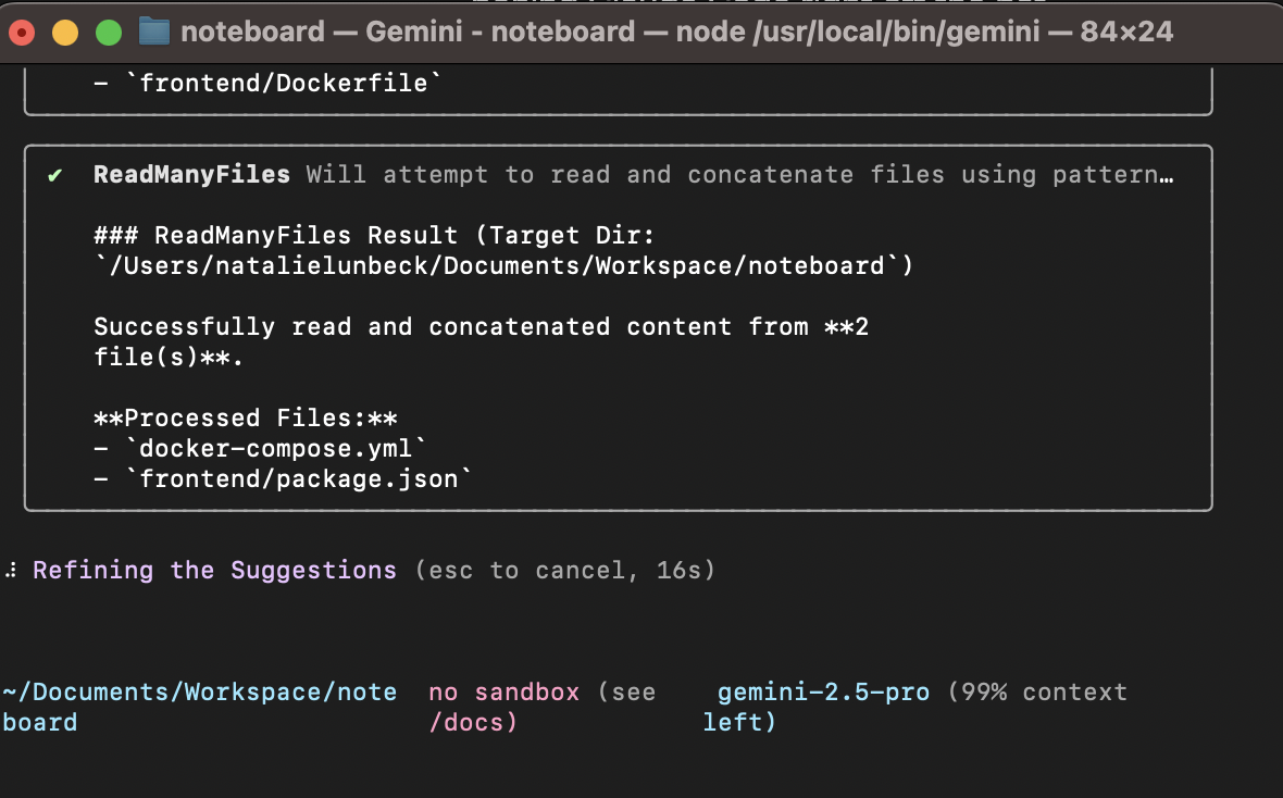 Gemini CLI in a dev workflow